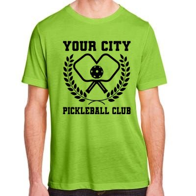 Custom Pickleball Team Personalize City Name Adult ChromaSoft Performance T-Shirt