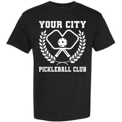 Custom Pickleball Team Personalize City Name Garment-Dyed Heavyweight T-Shirt