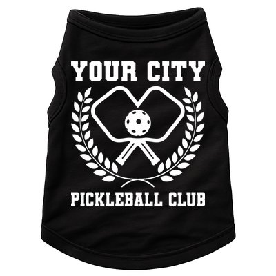 Custom Pickleball Team Personalize City Name Doggie Tank