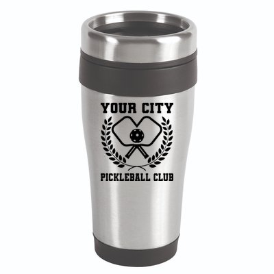 Custom Pickleball Team Personalize City Name 16oz Travel Tumbler