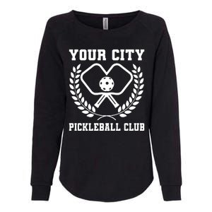 Custom Pickleball Team Personalize City Name Womens California Wash Sweatshirt