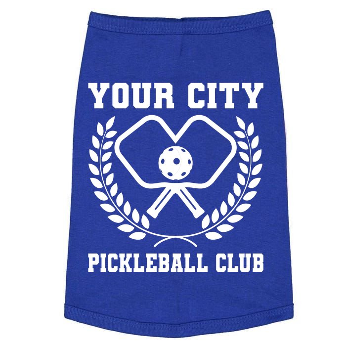 Custom Pickleball Team Personalize City Name Doggie Tank