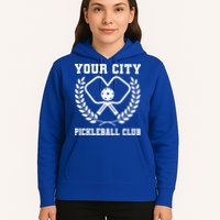 Custom Pickleball Team Personalize City Name Hoodie