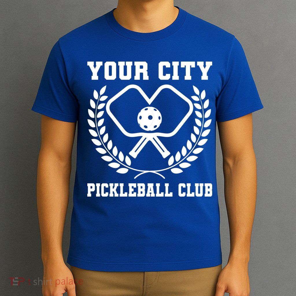 Custom Pickleball Team Personalize City Name T-Shirt