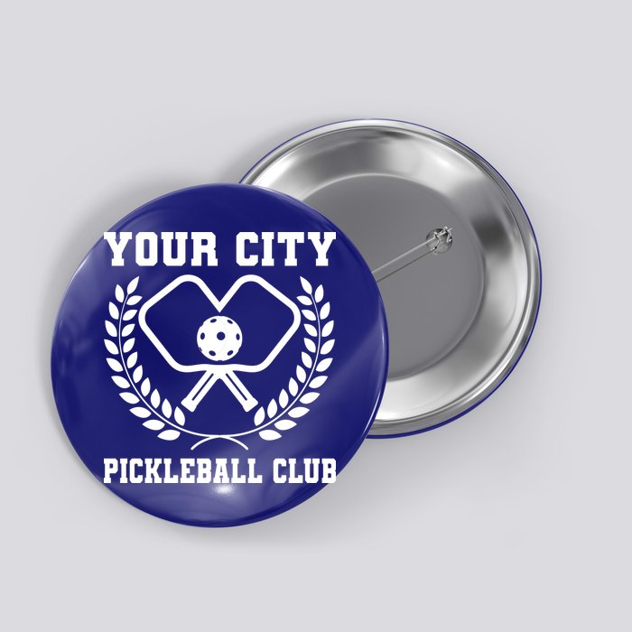 Custom Pickleball Team Personalize City Name Button