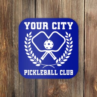 Custom Pickleball Team Personalize City Name Coaster