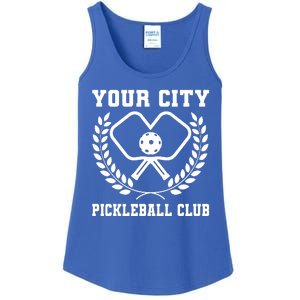 Custom Pickleball Team Personalize City Name Ladies Essential Tank