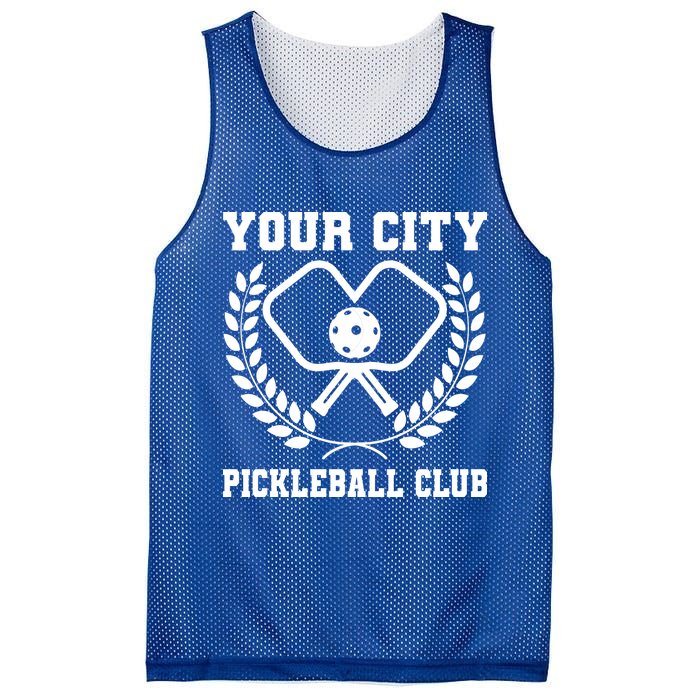 Custom Pickleball Team Personalize City Name Mesh Reversible Basketball Jersey Tank