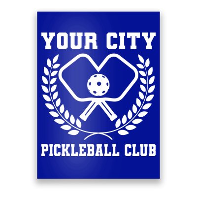 Custom Pickleball Team Personalize City Name Poster