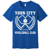 Custom Pickleball Team Personalize City Name Premium T-Shirt