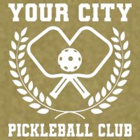 Custom Pickleball Team Personalize City Name Garment-Dyed Women's Muscle Tee