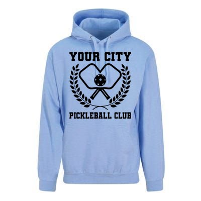 Custom Pickleball Team Personalize City Name Unisex Surf Hoodie