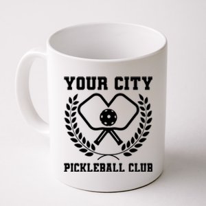 Custom Pickleball Team Personalize City Name Coffee Mug