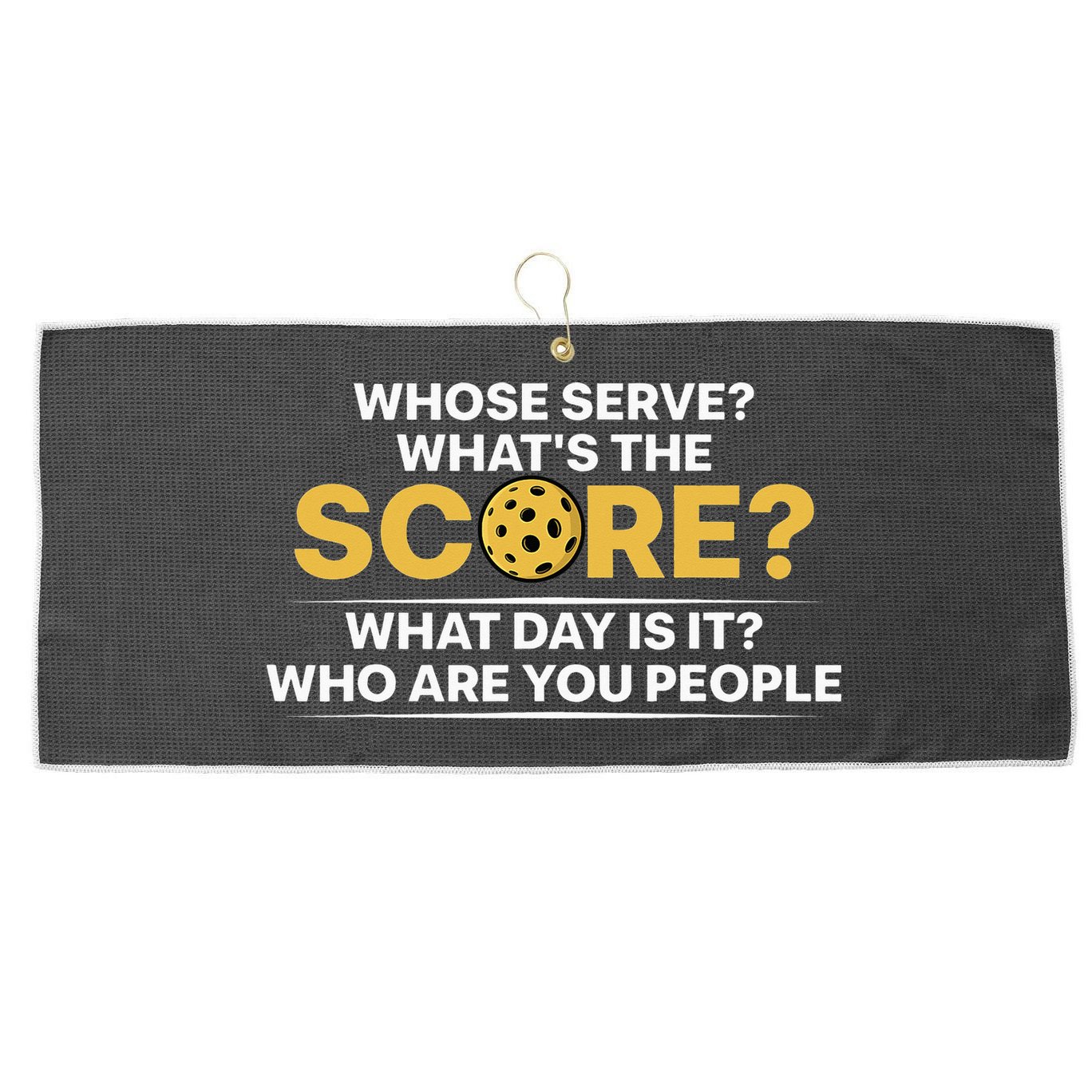Cute Pickleball to Wear on the Pickleball Court Large Microfiber Waffle Golf Towel