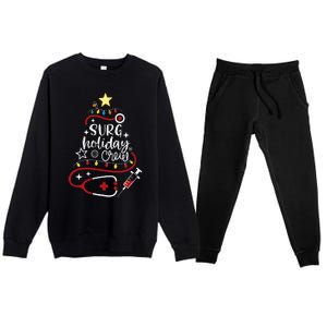 Christmas Physical Therapy Pt Xmas Tree Physical Therapist Premium Crewneck Sweatsuit Set