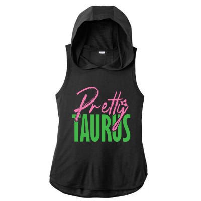 Cute Pretty Taurus Zodiac Signs Aka Funny Ladies PosiCharge Tri-Blend Wicking Draft Hoodie Tank