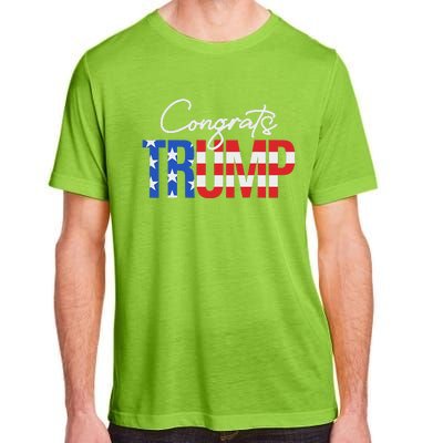 Congratulations President Trump 2024 American Flag Adult ChromaSoft Performance T-Shirt