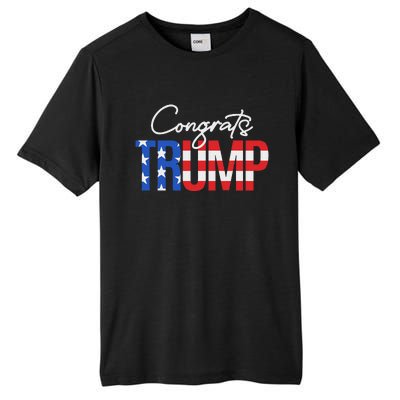 Congratulations President Trump 2024 American Flag Tall Fusion ChromaSoft Performance T-Shirt