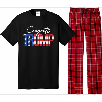 Congratulations President Trump 2024 American Flag Pajama Set