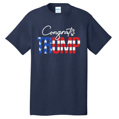 Congratulations President Trump 2024 American Flag Tall T-Shirt