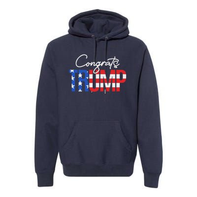 Congratulations President Trump 2024 American Flag Premium Hoodie