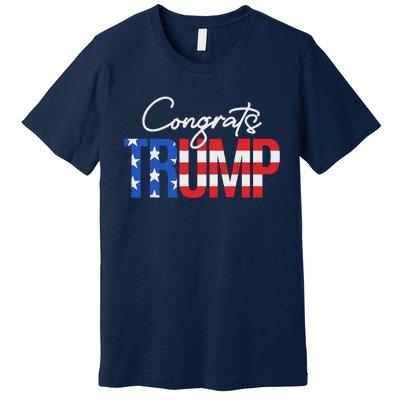 Congratulations President Trump 2024 American Flag Premium T-Shirt