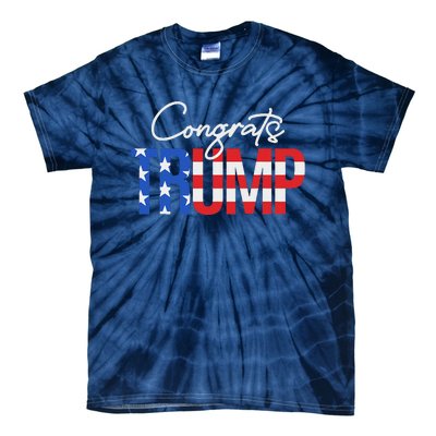 Congratulations President Trump 2024 American Flag Tie-Dye T-Shirt