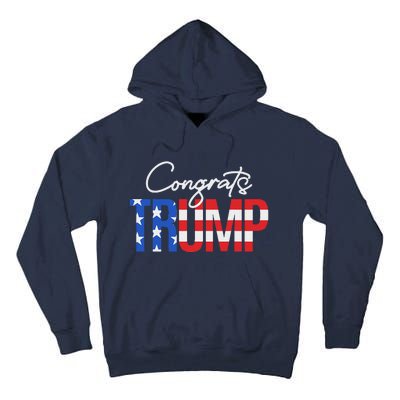 Congratulations President Trump 2024 American Flag Tall Hoodie