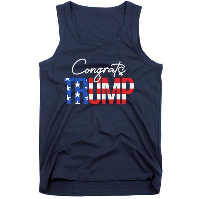 Congratulations President Trump 2024 American Flag Tank Top