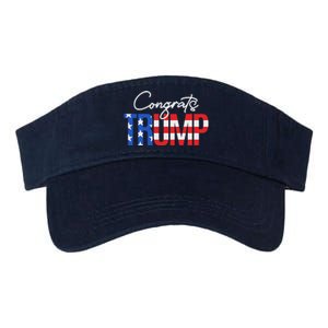 Congratulations President Trump 2024 American Flag Valucap Bio-Washed Visor