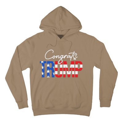 Congratulations President Trump 2024 American Flag Hoodie