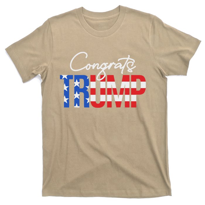 Congratulations President Trump 2024 American Flag T-Shirt