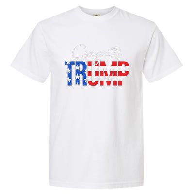 Congratulations President Trump 2024 American Flag Garment-Dyed Heavyweight T-Shirt