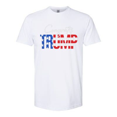 Congratulations President Trump 2024 American Flag Softstyle® CVC T-Shirt