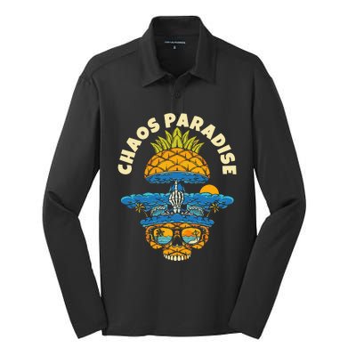 Chaos Paradise The Skull Reserve Silk Touch Performance Long Sleeve Polo