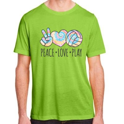 Cute Pink Tie Dye Volleyball Teen Peace Love Play Cool Gift Adult ChromaSoft Performance T-Shirt