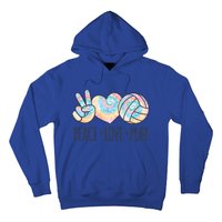 Cute Pink Tie Dye Volleyball Teen Peace Love Play Cool Gift Hoodie