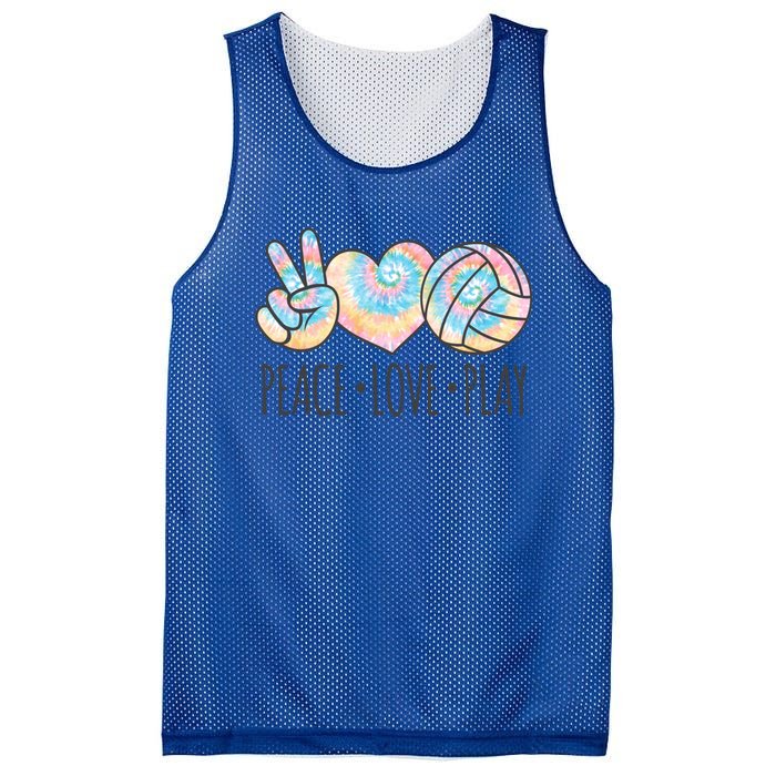 Cute Pink Tie Dye Volleyball Teen Peace Love Play Cool Gift Mesh Reversible Basketball Jersey Tank