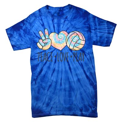 Cute Pink Tie Dye Volleyball Teen Peace Love Play Cool Gift Tie-Dye T-Shirt