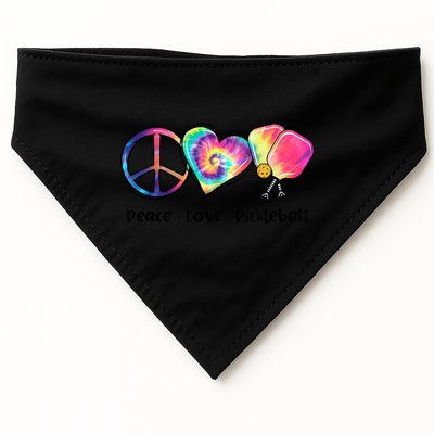 Cute Pickleball Tie Dye Peace Love Pickleball Lovers Gift Ideas USA-Made Doggie Bandana