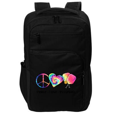 Cute Pickleball Tie Dye Peace Love Pickleball Lovers Gift Ideas Impact Tech Backpack