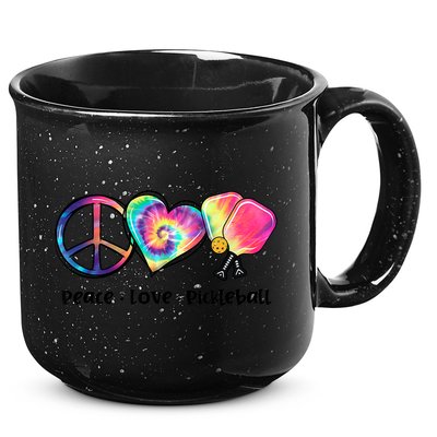 Cute Pickleball Tie Dye Peace Love Pickleball Lovers Gift Ideas 15oz Campfire Ceramic Mug