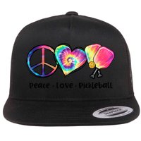 Cute Pickleball Tie Dye Peace Love Pickleball Lovers Gift Ideas Flatbill Hat