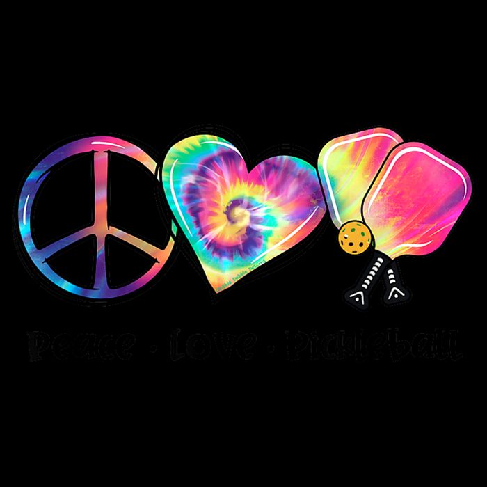 Cute Pickleball Tie Dye Peace Love Pickleball Lovers Gift Ideas Flatbill Hat