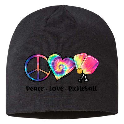 Cute Pickleball Tie Dye Peace Love Pickleball Lovers Gift Ideas Sustainable Beanie