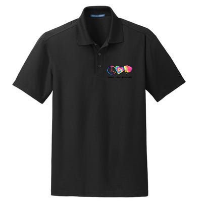 Cute Pickleball Tie Dye Peace Love Pickleball Lovers Gift Ideas Dry Zone Grid Polo
