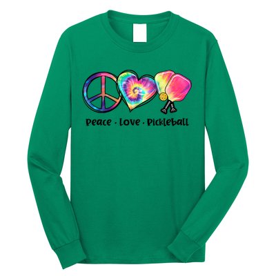 Cute Pickleball Tie Dye Peace Love Pickleball Lovers Gift Ideas Long Sleeve Shirt