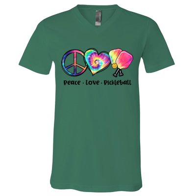 Cute Pickleball Tie Dye Peace Love Pickleball Lovers Gift Ideas V-Neck T-Shirt