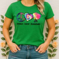 Cute Pickleball Tie Dye Peace Love Pickleball Lovers Gift Ideas Womens T-Shirt