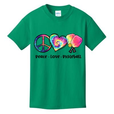 Cute Pickleball Tie Dye Peace Love Pickleball Lovers Gift Ideas Kids T-Shirt